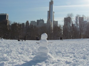 Nuestro snowman disfrutando la vista