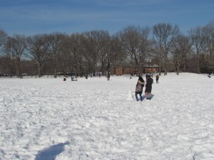 El snowman más famoso de Central Park